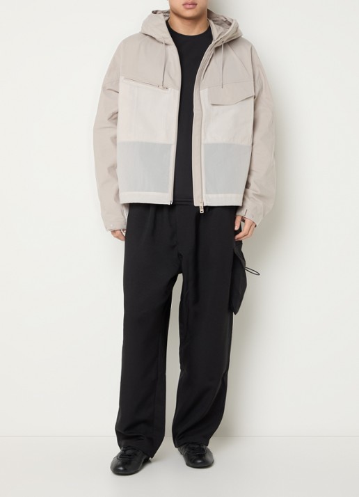 Y-3 Jack met capuchon en borstzakken - voorkant 2 bruin