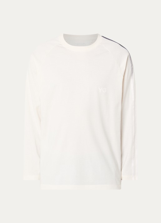 Y-3 Longsleeve met logo - voorkant 2 beige