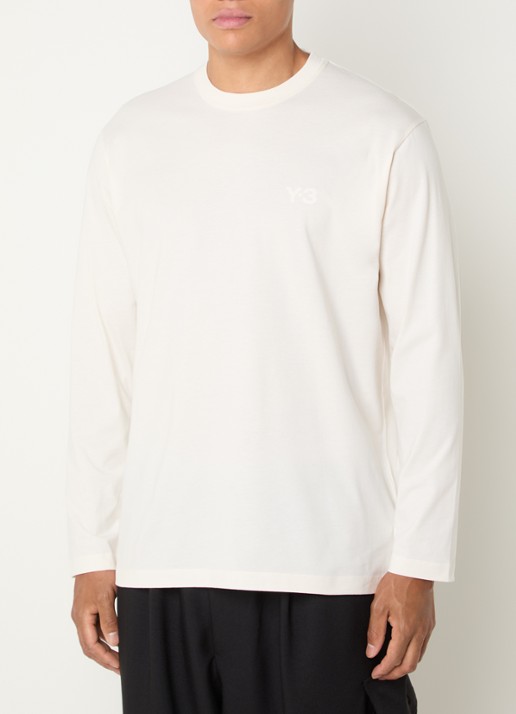 Y-3 Longsleeve met logo - detail 2 beige