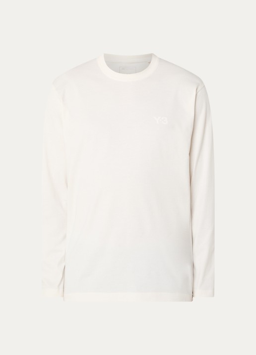 Y-3 Longsleeve met logo - voorkant 3 beige