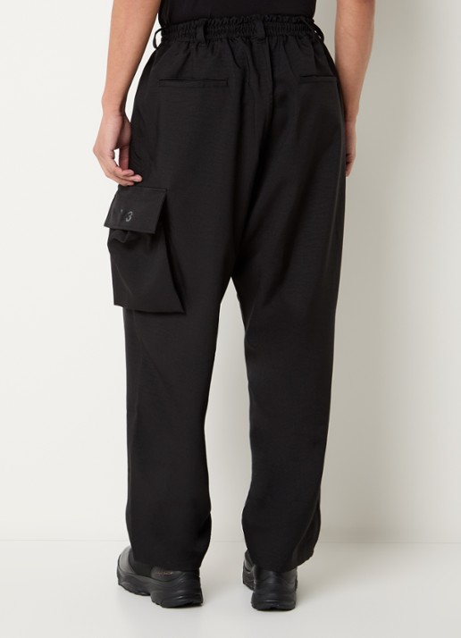Y-3 Loose fit cargobroek met steekzakken - achterkant 5 zwart