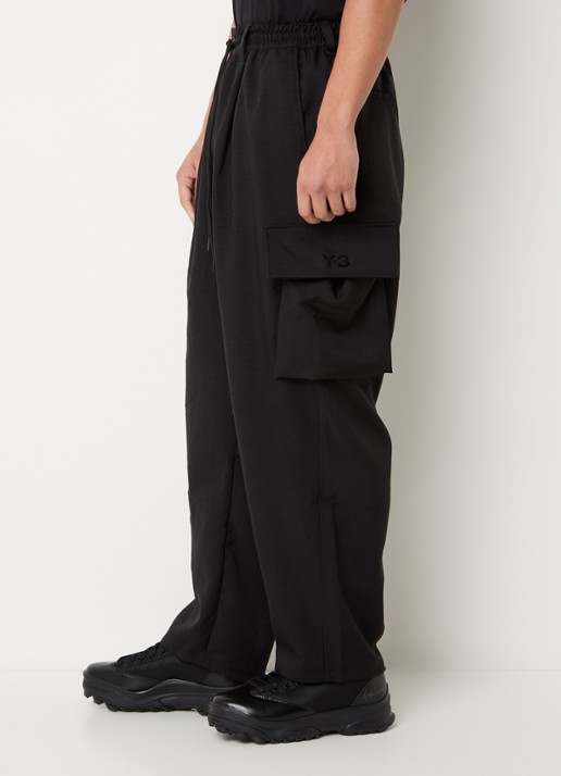 Y-3 Loose fit cargobroek met steekzakken - detail 4 zwart