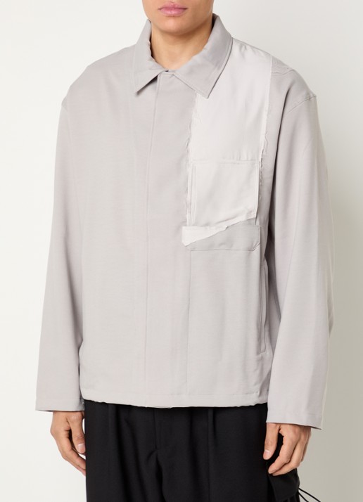 Y-3 Oversized fit overhemd met borstzak en steekzakken