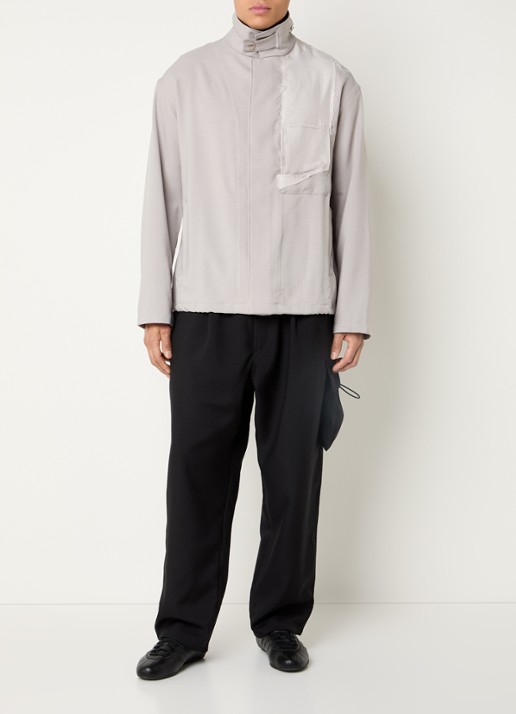 Y-3 Oversized fit overhemd met borstzak en steekzakken - voorkant 2 beige