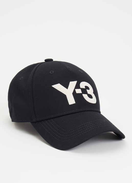 Y-3 Pet met logoborduring - voorkant 2 zwart