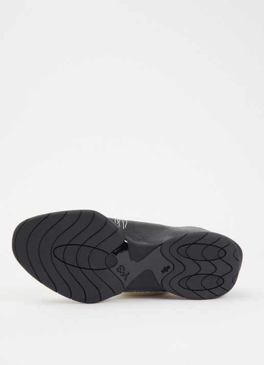 Y-3 Regu Embroidery sneaker van leer - detail 4 zwart
