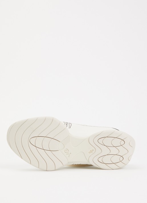 Y-3 Regu Embroidery sneaker van leer - detail 3 wit