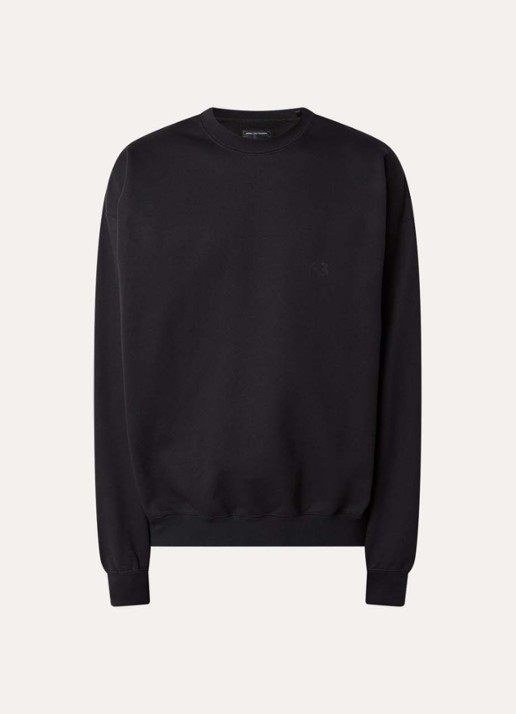 Y-3 Sweater met logoprint - voorkant 3 zwart