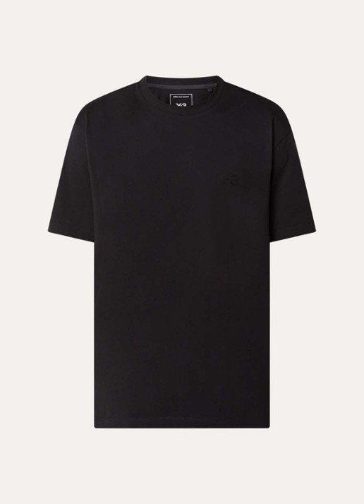 Y-3 T-shirt met logoprint - voorkant zwart