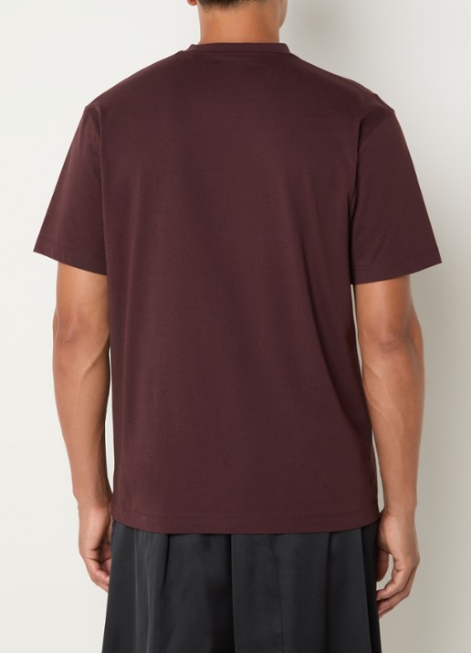 Y-3 T-shirt met logoprint - achterkant 4 rood