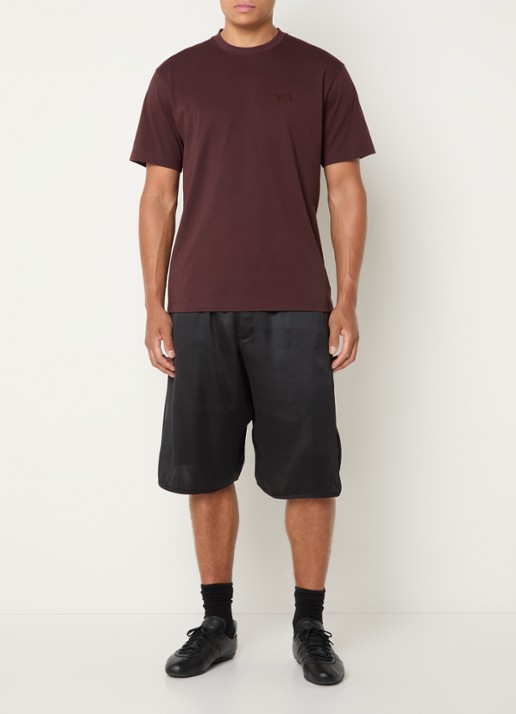 Y-3 T-shirt met logoprint - voorkant 3 rood