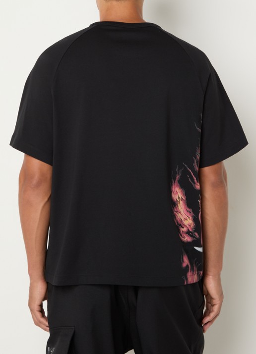 Y-3 T-shirt met print - achterkant 4 zwart