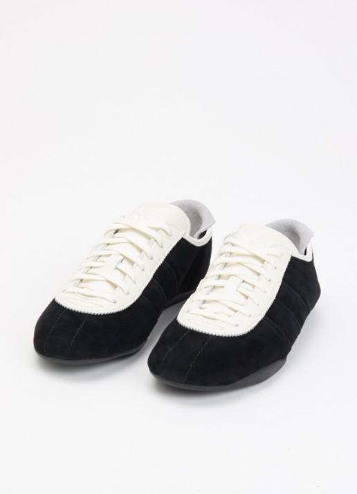 Y-3 Tokyo sneaker van suède met details van leer - detail 3 zwart