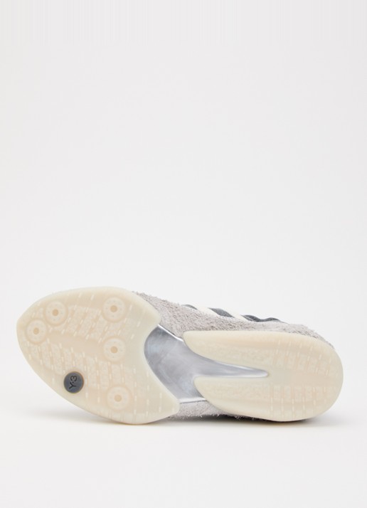 Y-3 Tokyo Warped sneaker van denim met suède details - detail 3 grijs
