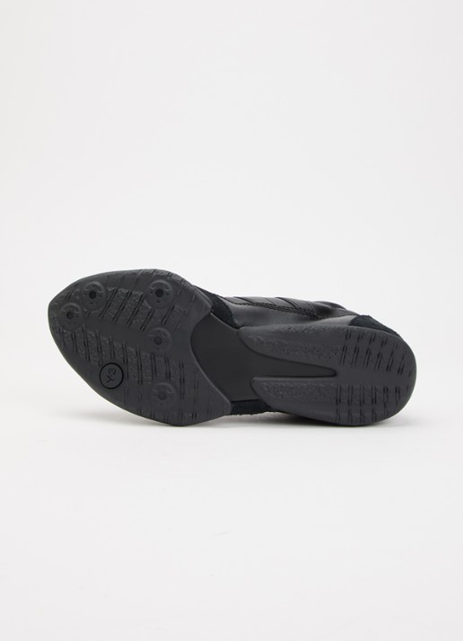 Y-3 Tokyo Warped sneaker van leer met suède details - detail 4 zwart