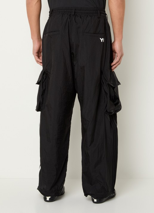 Y-3 Wide fit cargobroek met steekzakken - achterkant zwart