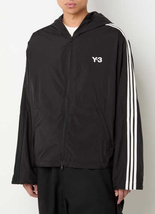 Y-3 Windjack met logo en capuchon