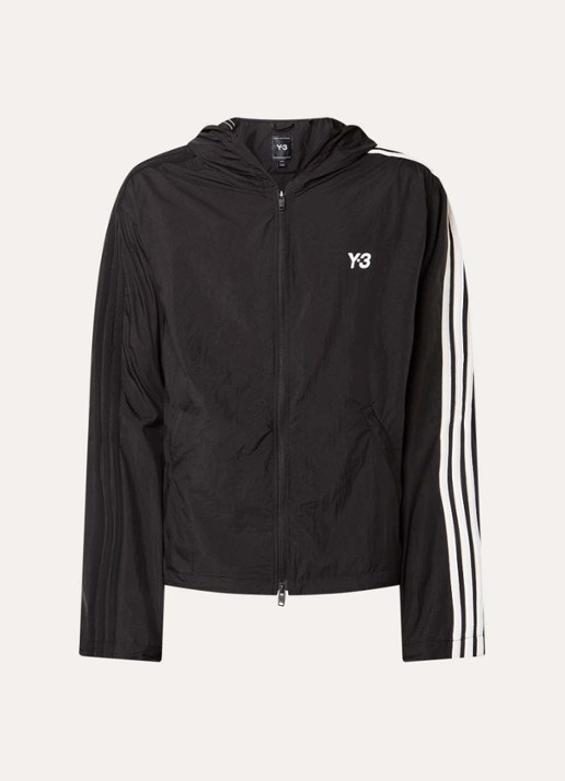 Y-3 Windjack met logo en capuchon
