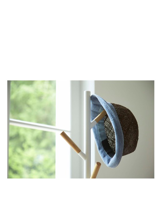 Yamazaki Plain Pole Hanger - white - detail 3 wit