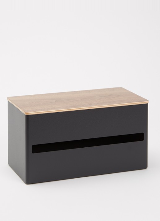 Yamazaki Rin L keukenrolhouder 31 cm - voorkant 3 zwart