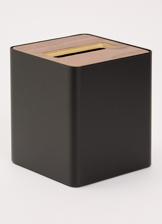 Yamazaki Rin tissuebox 15 cm - voorkant 2 zwart