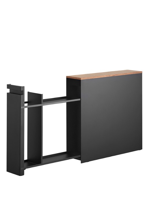 Yamazaki Tower badkamer organizer 14 x 56 x 55 cm - voorkant 2 zwart