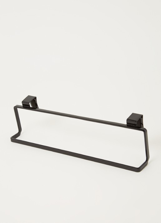 Yamazaki Tower handdoekhouder 31 cm - voorkant 2 zwart