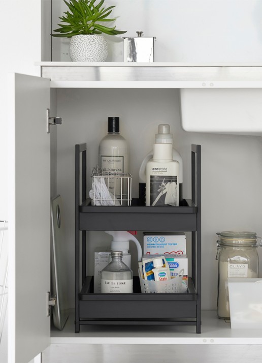 Yamazaki Tower keukenkast organizer 30 x 68,5 x 45 cm - detail 4 zwart