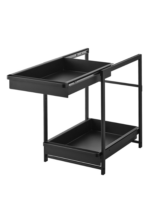 Yamazaki Tower keukenkast organizer 30 x 68,5 x 45 cm - voorkant 2 zwart