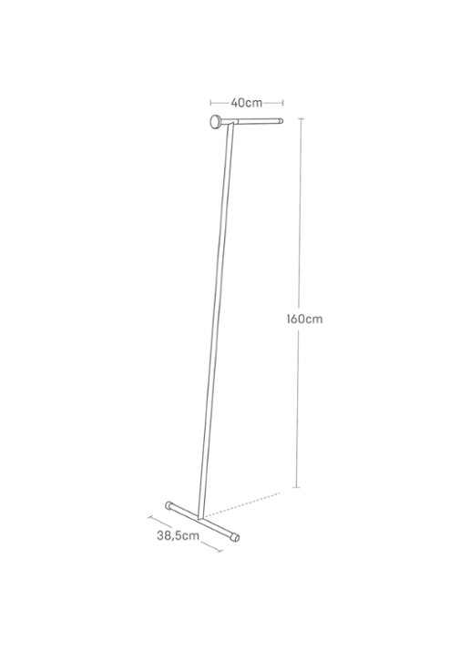 Yamazaki Tower kledingrek 47 cm - voorkant 2 zwart