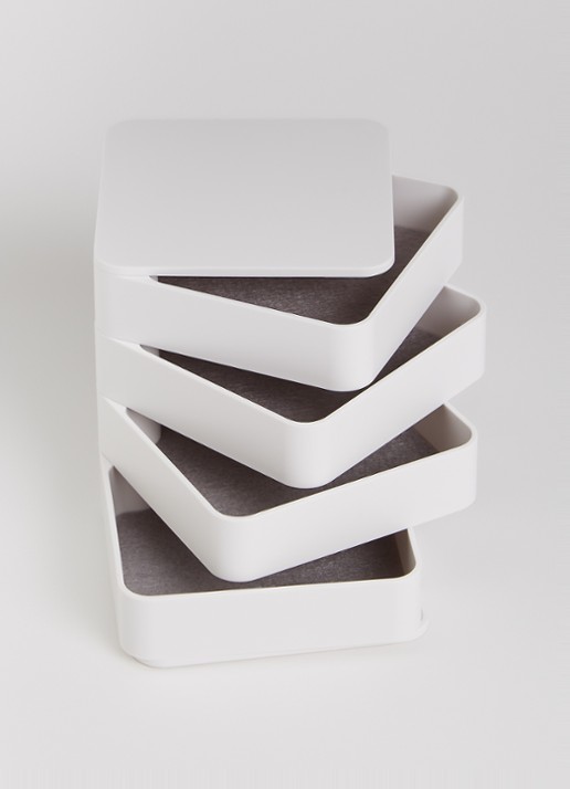 Yamazaki Tower sieradendoos 10 x 9 cm - detail wit