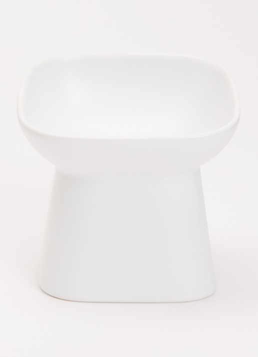 Yamazaki Tower Tall voerbak 12 x 12 cm - voorkant 2 wit