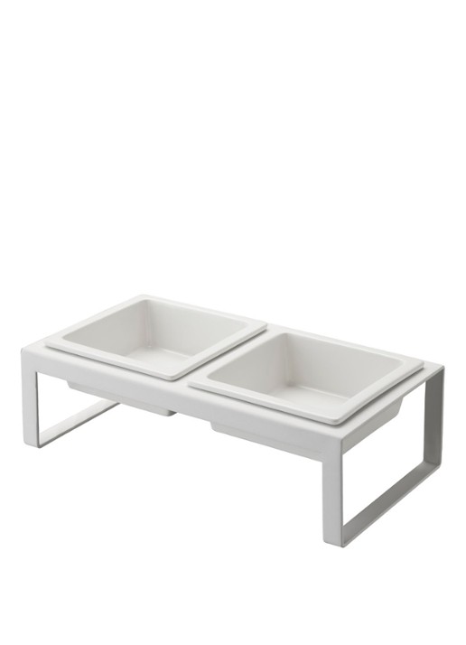 Yamazaki Tower Tall voerbak voor katten 29 x 15,5 cm