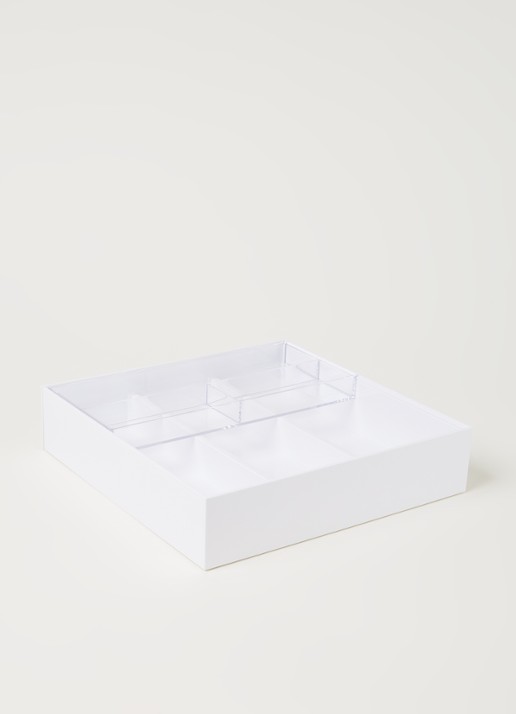 Yamazaki Tower uitschuifbare besteklade  - voorkant 3 wit
