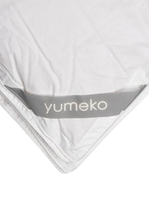 Yumeko 4-seizoenen dekbed van  katoen met donsvulling - voorkant 2 wit