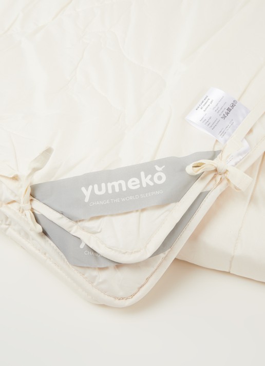 Yumeko All Seasons duo dekbed van  katoen met vulling van  wol - detail gebroken wit