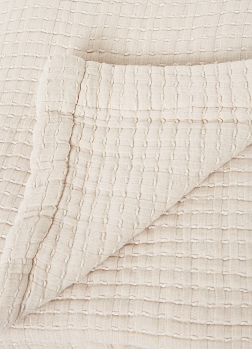 Yumeko Bedsprei van katoen 200 x 220 cm - detail 3 donkerbeige