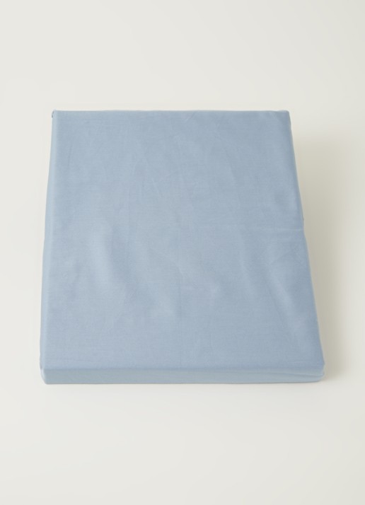 Yumeko Hoeslaken van  katoensatijn 300TC, hoekhoogte 30 cm - voorkant 2 blauwgrijs