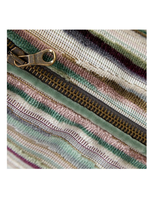Yves Delorme Agate kussensloop met fluweel - detail 4 donkerbeige