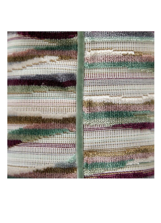 Yves Delorme Agate kussensloop met fluweel - achterkant 3 donkerbeige