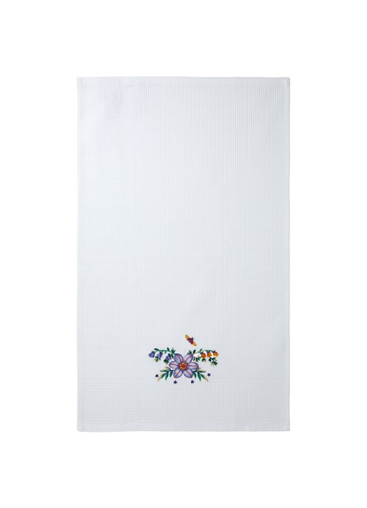 Yves Delorme Botanic gastendoek - 42 x 70 cm set van 2 - voorkant 5 wit