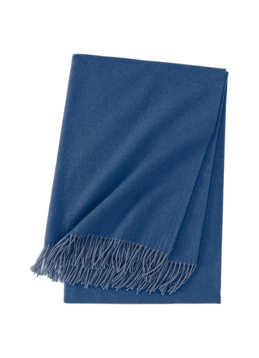 Yves Delorme Club plaid van wol met franjes 130 x 170 cm