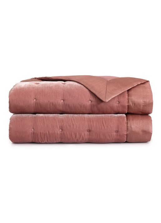 Yves Delorme Cocon bedsprei 260 x 240 cm - voorkant 3 roze