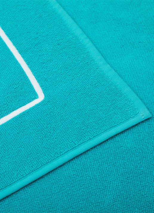 Yves Delorme Croisiere strandlaken  - 480 gr/m2 - 92 x 200 cm - detail 3 aquablauw