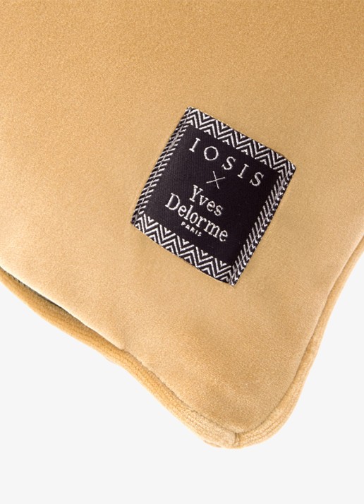 Yves Delorme Divan sierkussenhoes van fluweel - detail 7 donkerbeige