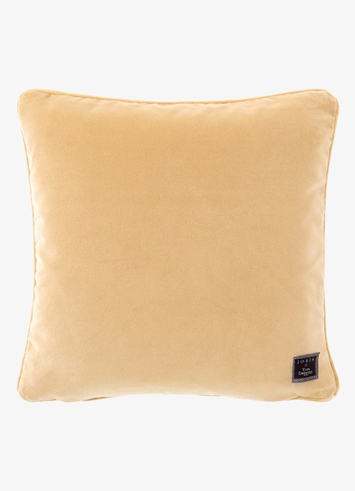Yves Delorme Divan sierkussenhoes van fluweel - voorkant 2 donkerbeige