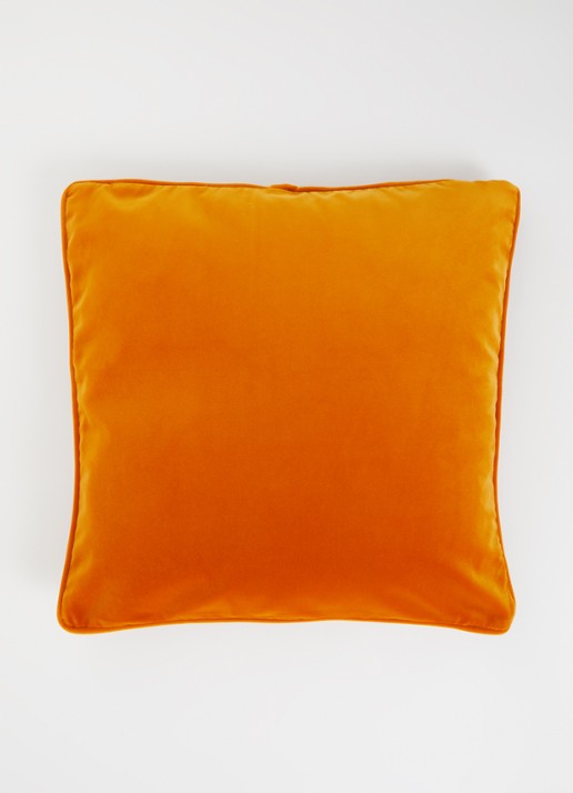 Yves Delorme Divan sierkussenhoes van fluweel - detail 3 orange