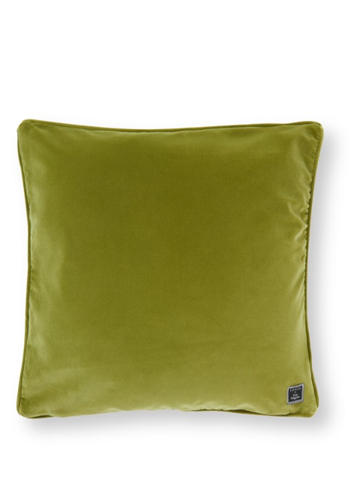 Yves Delorme Divan sierkussenhoes van fluweel - voorkant 3 groen