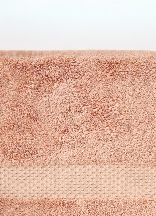 Yves Delorme Etoile badhanddoek - 700g/m2 - 70 x 140 cm - detail 2 orange