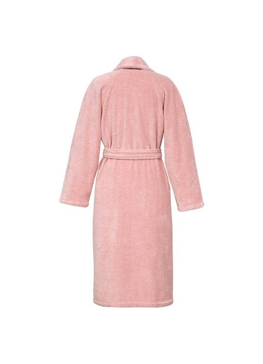 Yves Delorme Etoile badjas in katoenblend - achterkant 3 roze